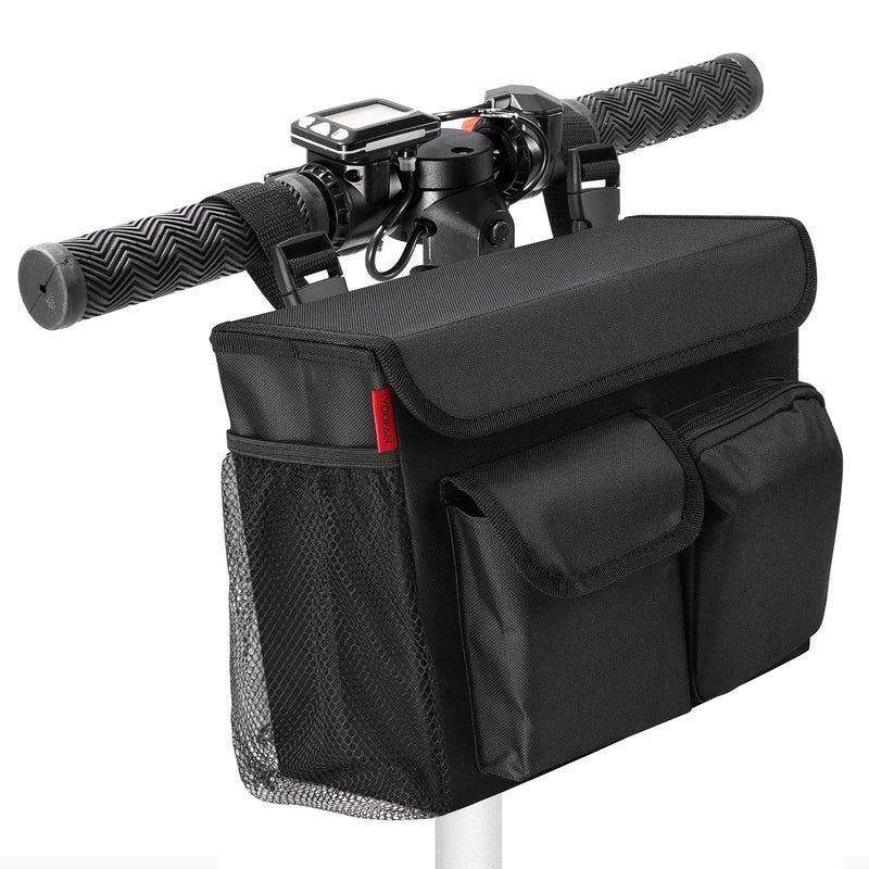 YOOFAN Mobility Scooter Bag Convenient Organizer Pouch with 14Inch Laptop Pocket and Cup Holders